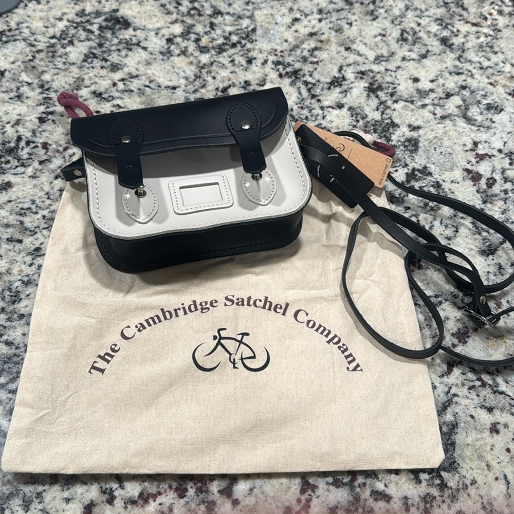 NWT Handmade All Leather Mini Cambridge Satchel Company Crossbody Bag